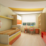 Планировка детской комнаты 9 кв м с элементами гипсокартона